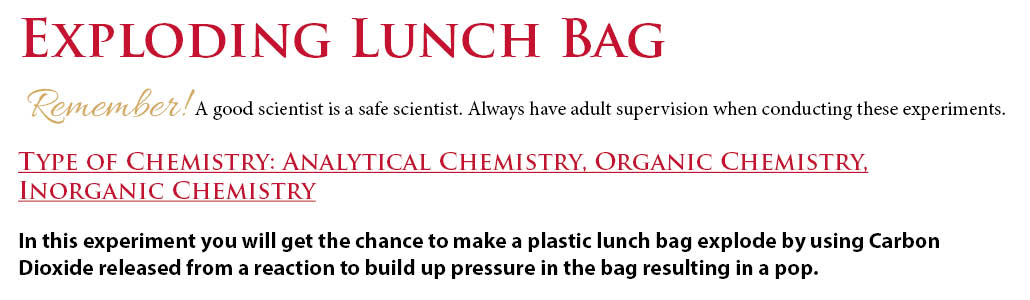 Exploding Lunch Bag