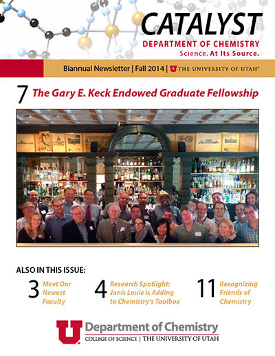 A group of people celebrate the Gary E Keck Endowed Fellowship
